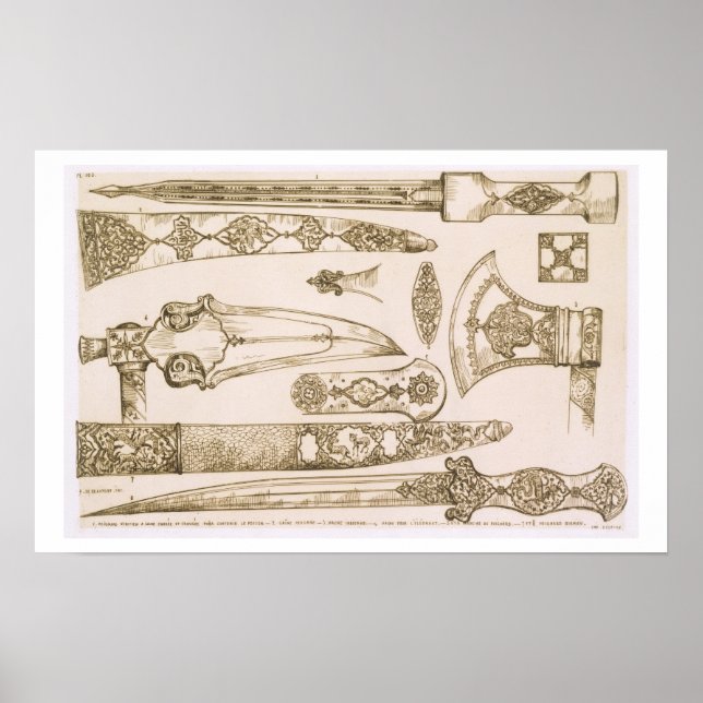 Islamic and Moorish designs for knife blades, from Poster (Vorne)