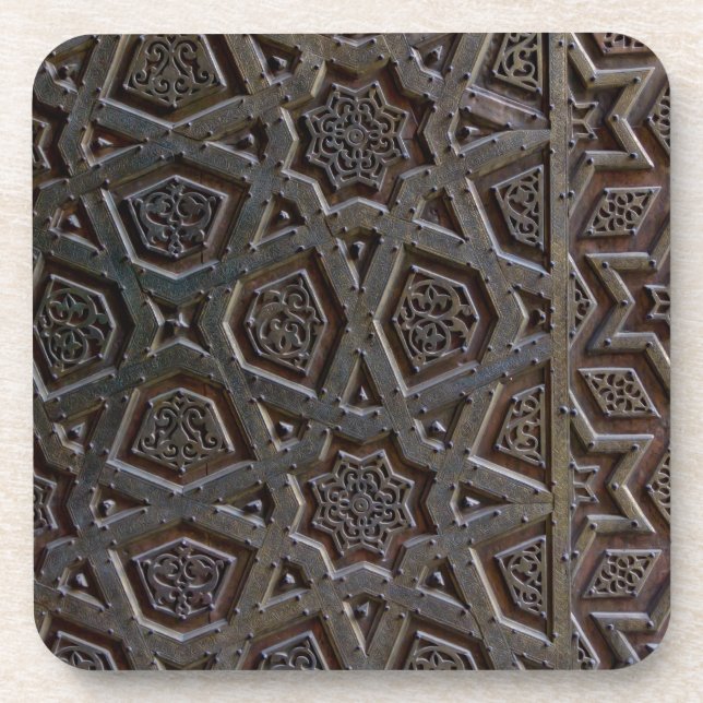 Islamic Geometric Pattern Getränkeuntersetzer (Vorderseite)