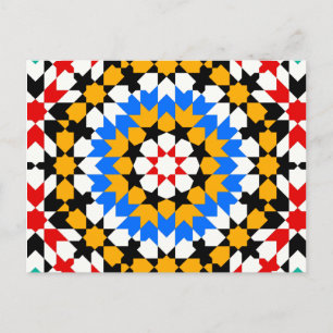 Islamic geometric patterns postcard postkarte
