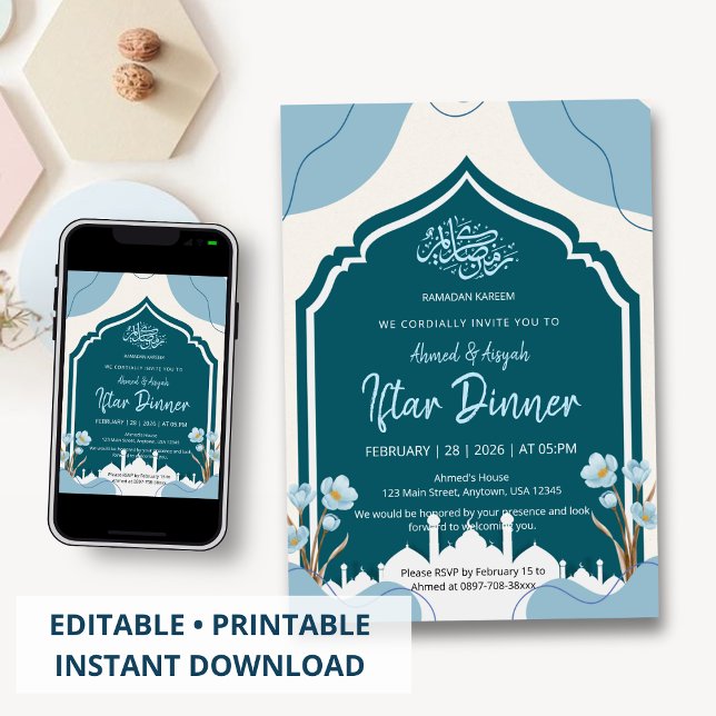 Islamic Mosque Arch Ramadan Iftar Dinner Invite Einladung (Von Creator hochgeladen)