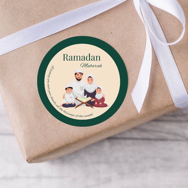 Islamic Ramadan Greeting Sticker – Family Theme (Von Creator hochgeladen)