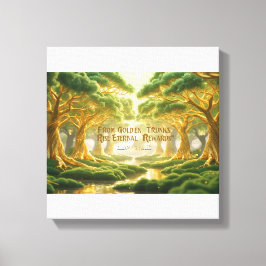 Islamic Wall Decor- Religious Trees Of Jannah Leinwanddruck