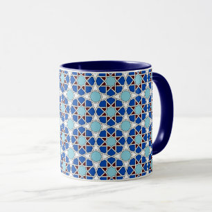 Islamisch Blau Weiß Marokkanisches Geometrisches M Tasse
