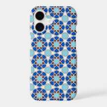 Islamisch Blau Weiße Marokkanische Geometrische Mu