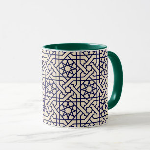 Islamisch Blau Weiße Marokkanische Geometrische Mu Tasse