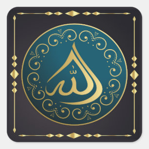 islamisch quadratischer aufkleber