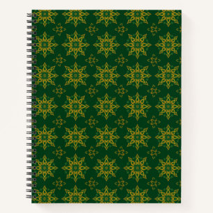 Islamische Arabeske Gold Smaragd Notizbuch