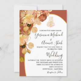 Islamische Bismillah Elegant Burnt Orange Wedding Einladung