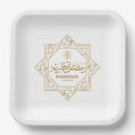 Islamische Dekoration Ramadan Kareem Pappteller