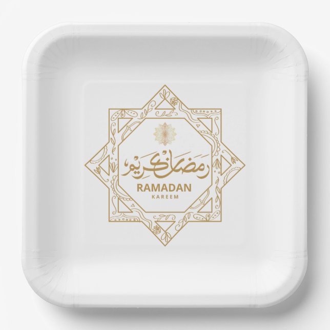 Islamische Dekoration Ramadan Kareem Pappteller (Vorderseite)