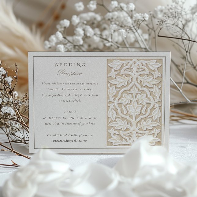 Islamische Elegance Hochzeitsempfangskarte Begleitkarte (Von Creator hochgeladen)
