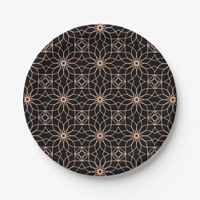 Islamische Geometrie Muster arabische Kunst Pappteller (Vorderseite)