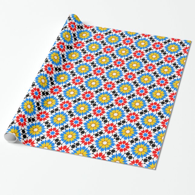 Islamische geometrische Muster Geschenkpapier (Ungerollt)