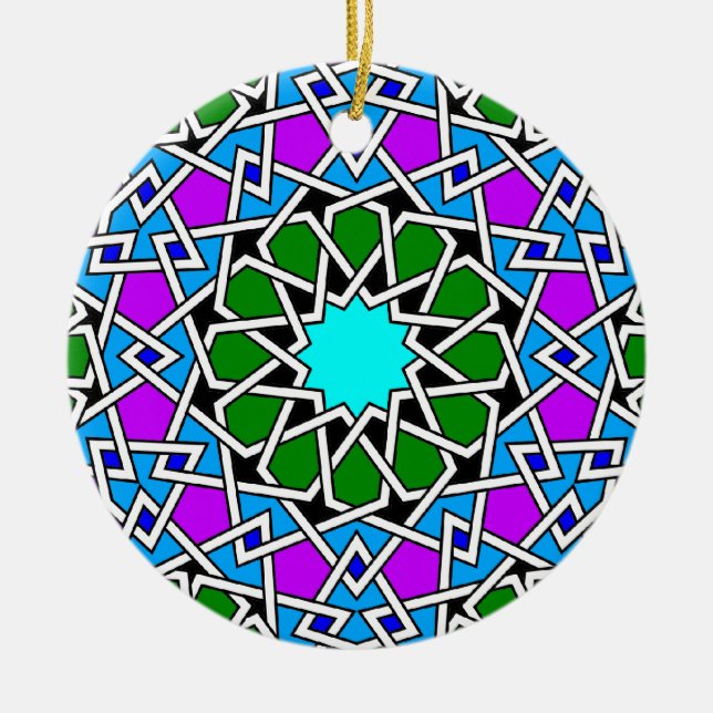 Islamische geometrische Musterverzierung Keramik Ornament (Vorne)
