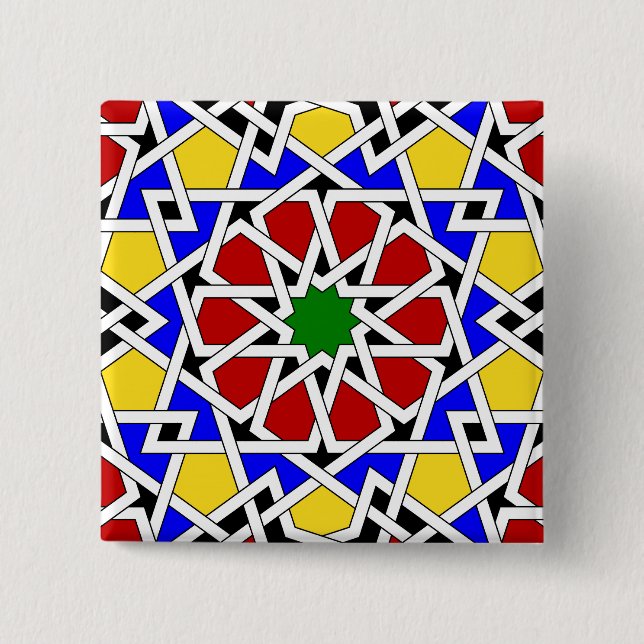 Islamische geometrische Taste Button (Vorderseite)
