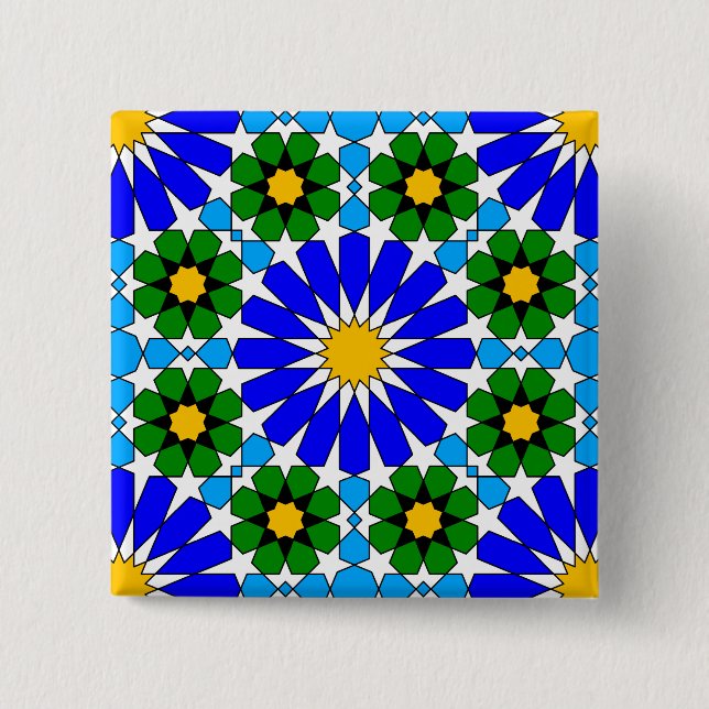 Islamische geometrische Taste Button (Vorderseite)