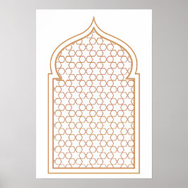 Islamische geometrische Wandkunst Poster