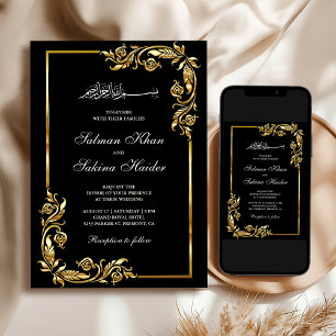 Islamische Hochzeit am Schwarzen Gold Einladung