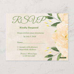 Islamische Hochzeits-RSVP-Karte Passende Nikah-E Postkarte