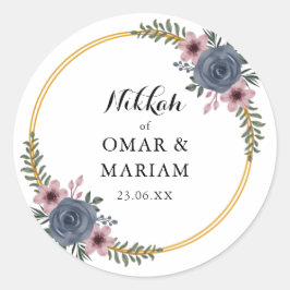 Islamische Hochzeitsticker Runder Aufkleber