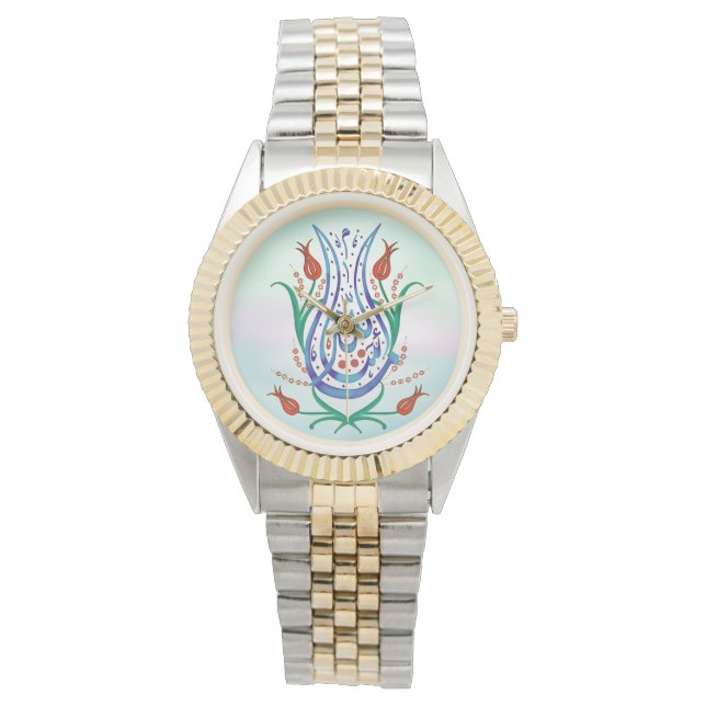 Islamische Kalligrafie Armbanduhr (Vorderseite)