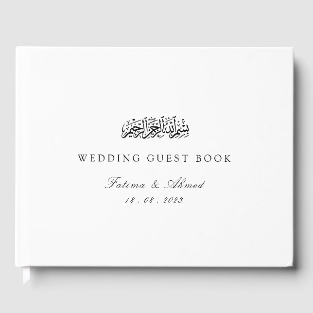 Islamische Minimalhochzeit Gästebuch (Vorderseite)