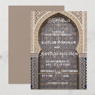 Islamische Mosaik-Hochzeitseinladung Einladung