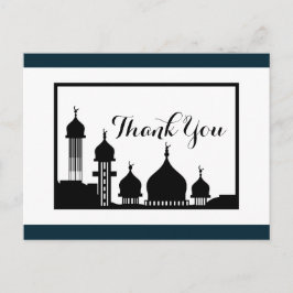 Islamische Moschee-Silhouette Hochzeit Danke Postkarte