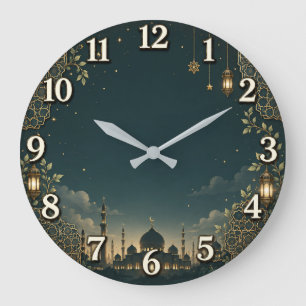 Islamische Moschee-Wanduhr Ramadan-Nacht Große Wanduhr