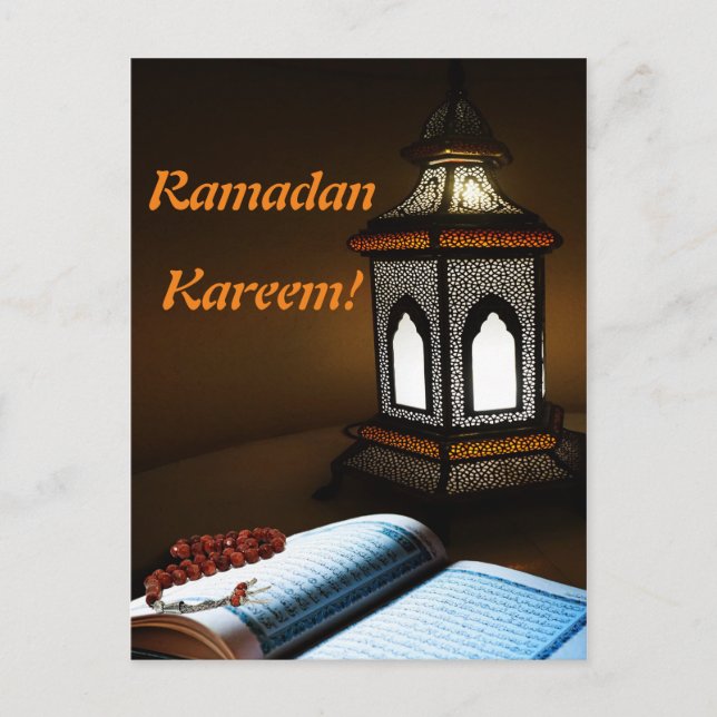 Islamische Moslems Ramadans Kareem Feiertagspostkarte (Vorderseite)