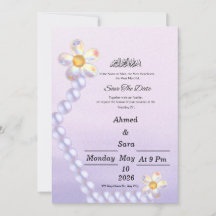 Islamische Save-the-Date-Karte mit schimmernder Gl