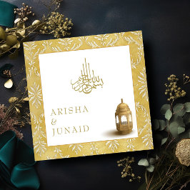 Islamische und Königliche Goldene Damaske-Hochzeit Einladung