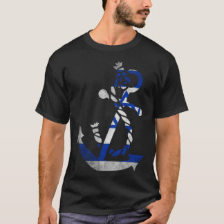 Islamischer Bootsanker Israel israelische Flagge F T-Shirt