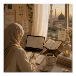 Islamischer Deen & Dunya Spiralposter  Poster