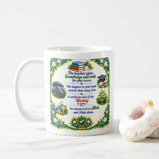 Islamischer Gedicht-Lehrer & Erfolgs-Blumenkranz Kaffeetasse
