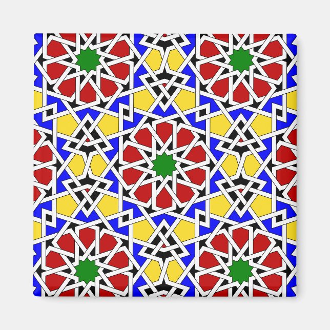 Islamischer geometrischer Mustermagnet Magnet (Vorne)