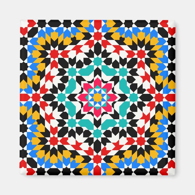 Islamischer geometrischer Mustermagnet Magnet (Vorne)