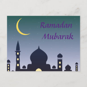 Islamischer Halbmond Ramadan Kareem Fasten Moschee Postkarte