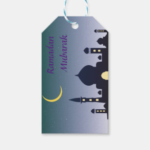 Islamischer Halbmond Ramadan Kareem Typografische Geschenkanhänger
