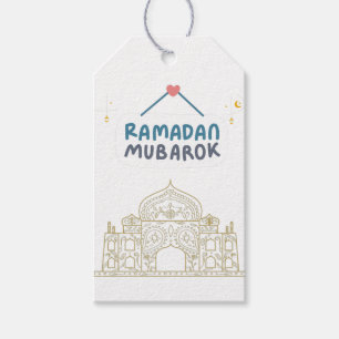 Islamischer Halbmond Ramadan Kareem Typografische  Geschenkanhänger
