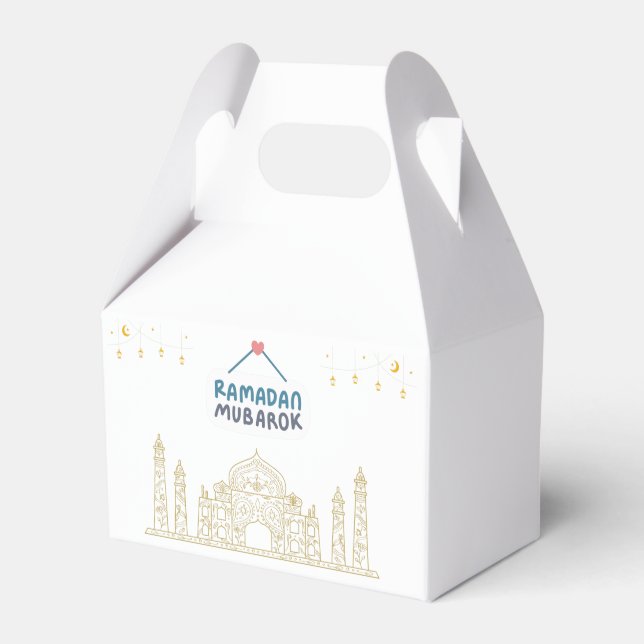 Islamischer Halbmond Ramadan Kareem Typografische  Geschenkschachtel (Vorderseite)