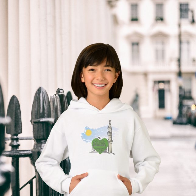 Islamischer Hoodie der Mädchen: Liebe Herz Masjid  (Von Creator hochgeladen)