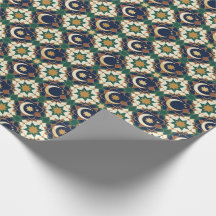 Islamischer Ramadan Halbmond Geometrisch Nahtlos