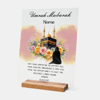 Islamischer Umrah Mubarak Acrylschild
