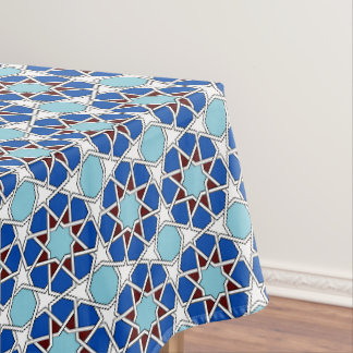 Islamisches blaues weißes marokkanisches tischdecke