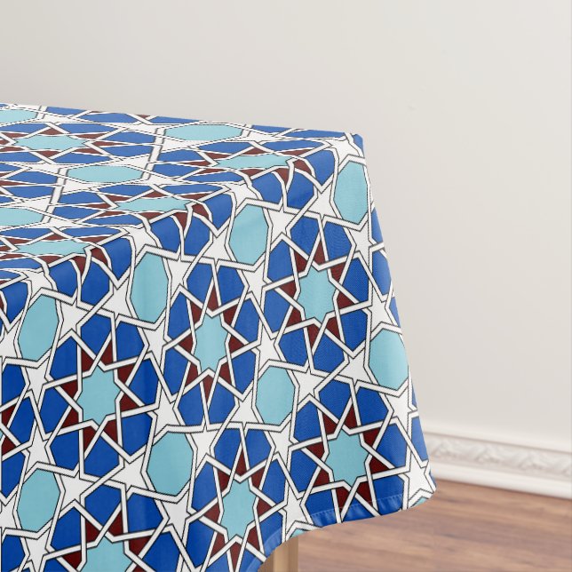Islamisches blaues weißes marokkanisches tischdecke (Beispiel)