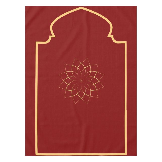Islamisches Design Heilige muslimische Gebetsrug Tischdecke (Vorderseite)