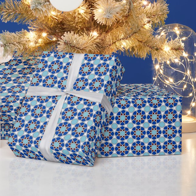 Islamisches geometrisches marokkanisches Muster in Geschenkpapier (Feiertage)