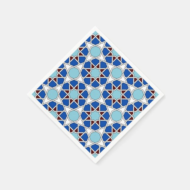 Islamisches geometrisches marokkanisches Muster in Serviette (Ecke)