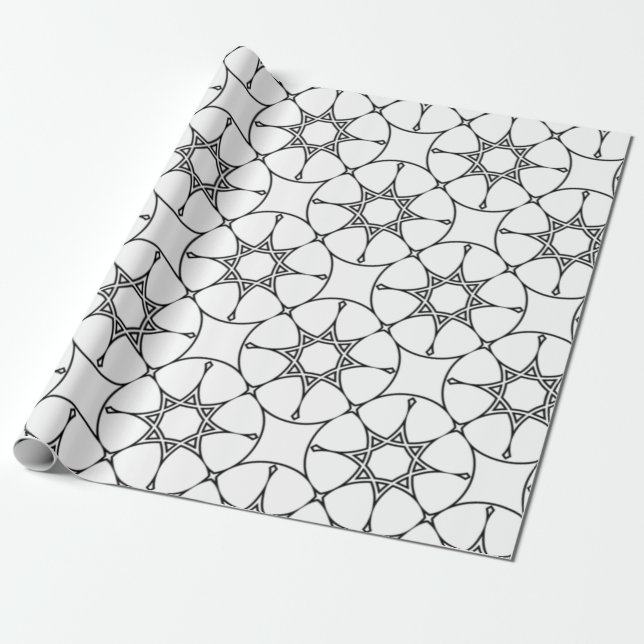 Islamisches geometrisches Muster arabisches Design Geschenkpapier (Ungerollt)